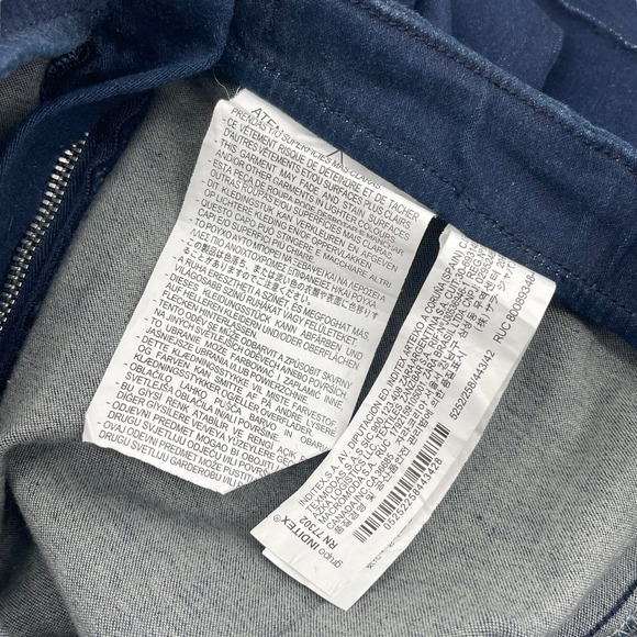 Zara Sz 10 Stirrup Jeggings Dark Wash Pull On Jean Leggings Side Zip Stretch NWT - Picture 12 of 14